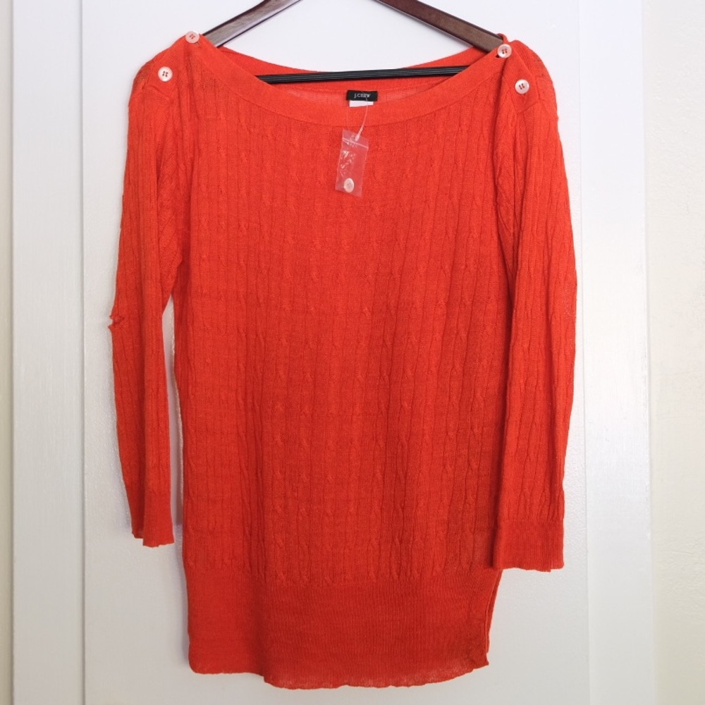 NWOT J. CREW boat neck sweater.